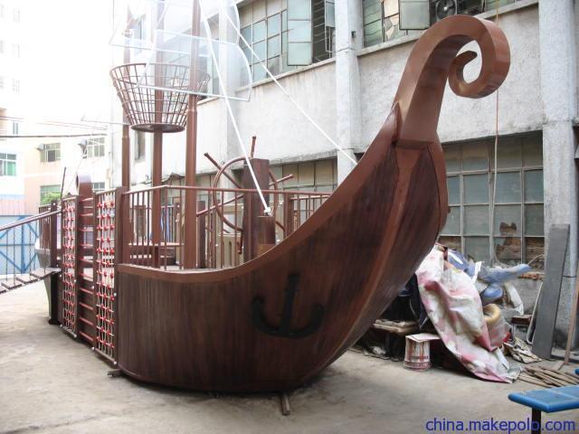 手工制作装饰船 木制装饰船